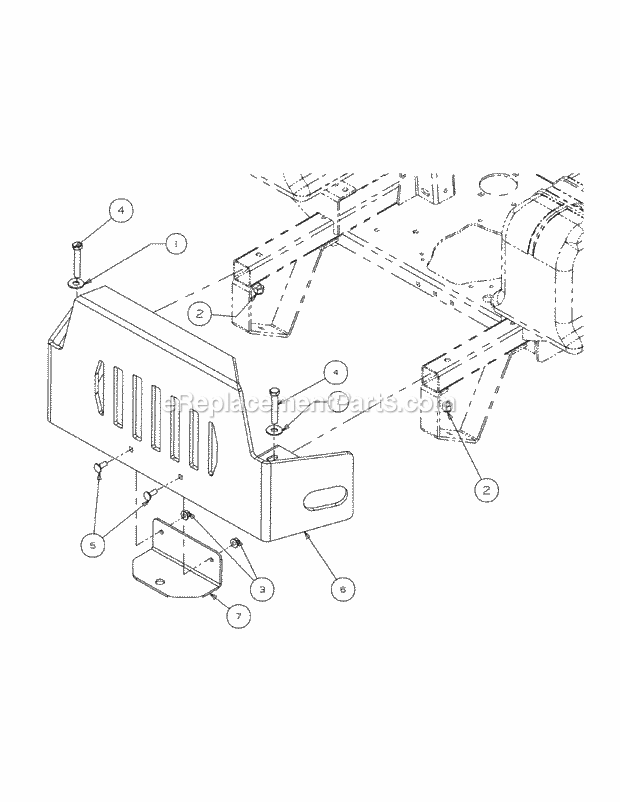 Rear Bumper Diagram and Parts List for M48-KH 53AH8CT2050 Cub Cadet Sprayer